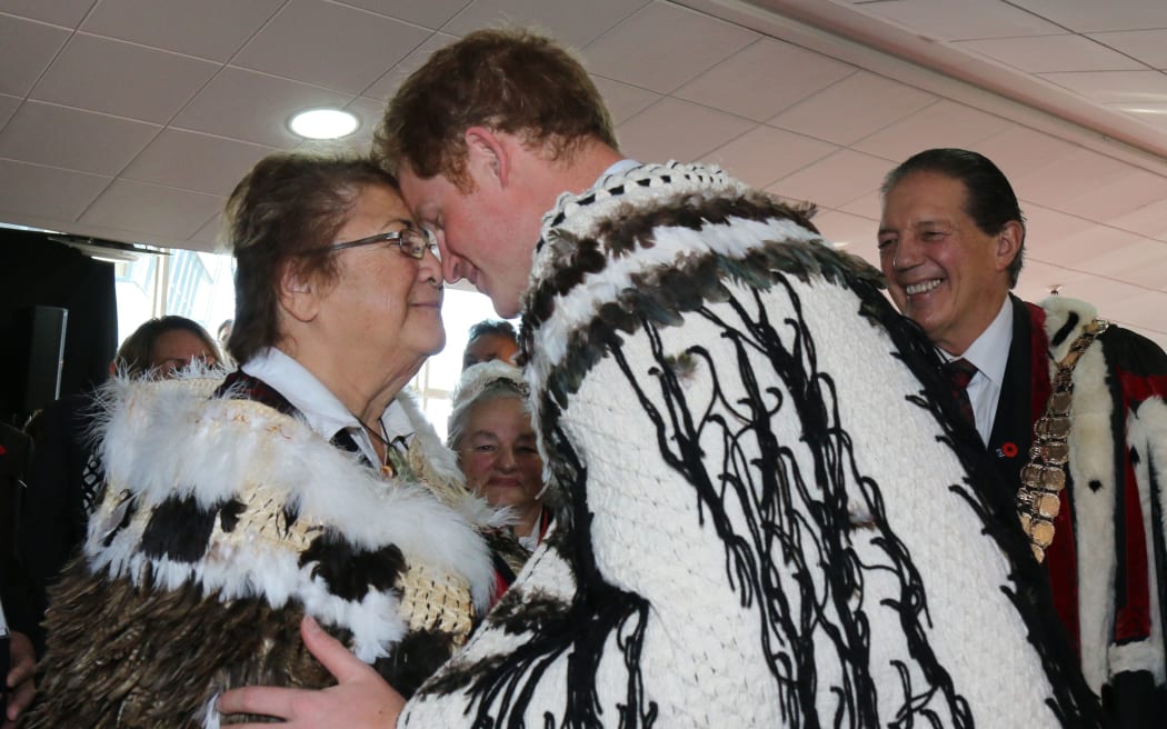 Prince Harry being welcomed to Invercargill
