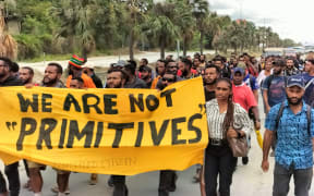 UPNG students protest over offensive comments.