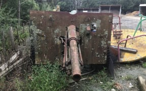 This WWII gun was pulled out from a paddock in Greytown.
