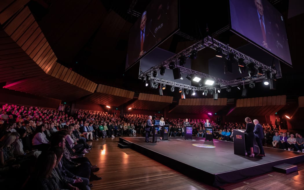 The Press Leaders Debate at Christchurch Town Hall.
