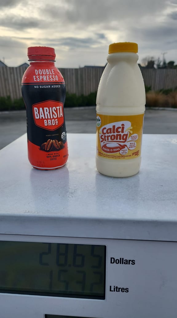 Every few days, flavoured milk is left on top of a particular pump at RD Petroleum's self-service fuel stop in Alexandra.