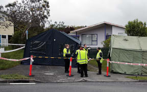 The scene of the axe attack.