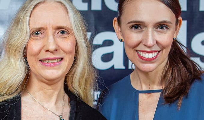 NZ Music Teacher of the Year Elizabeth Sneyd and Prime Minister Jacinda Ardern