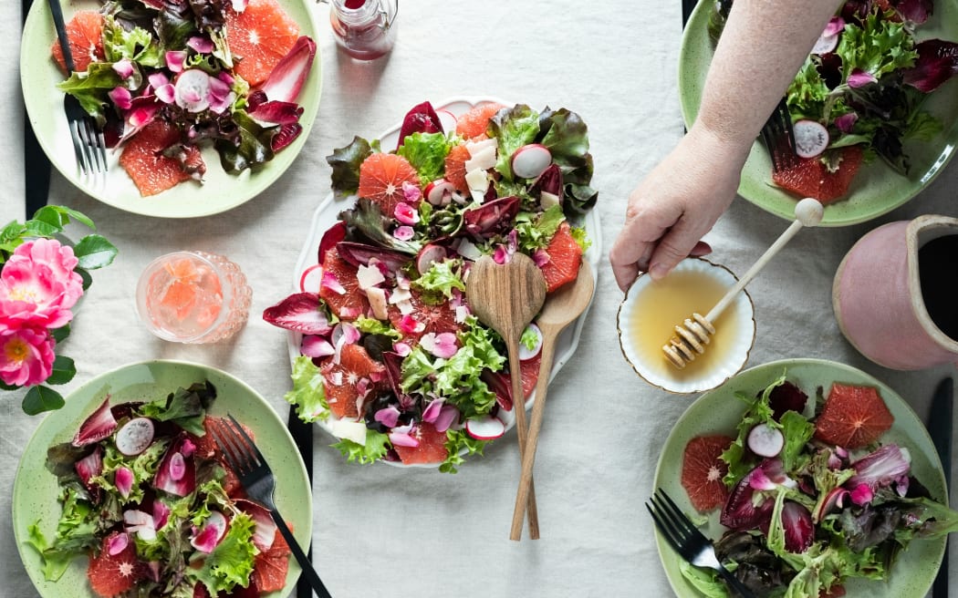 A plate of salad