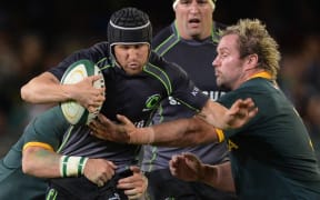 Matt Giteau playing for a World XV against the Springboks in 2014.