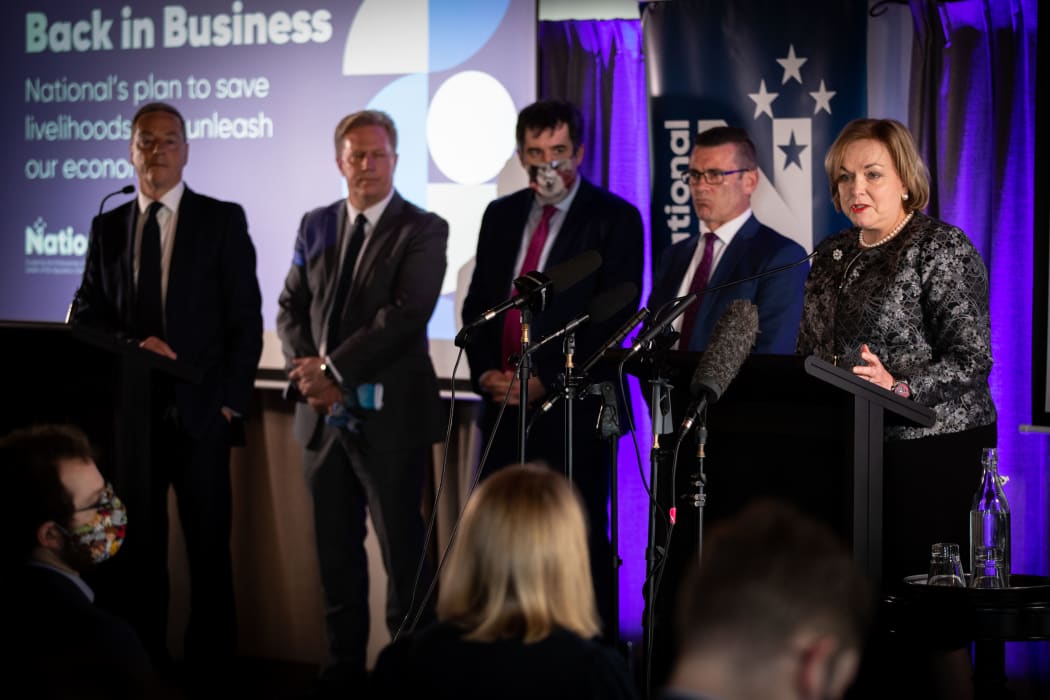 Leaders of the National Party at the Back in Business presser,,