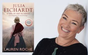 Julia Eichardt: A life of Grit and Grace book cover and author (Lauren Roche) image composite