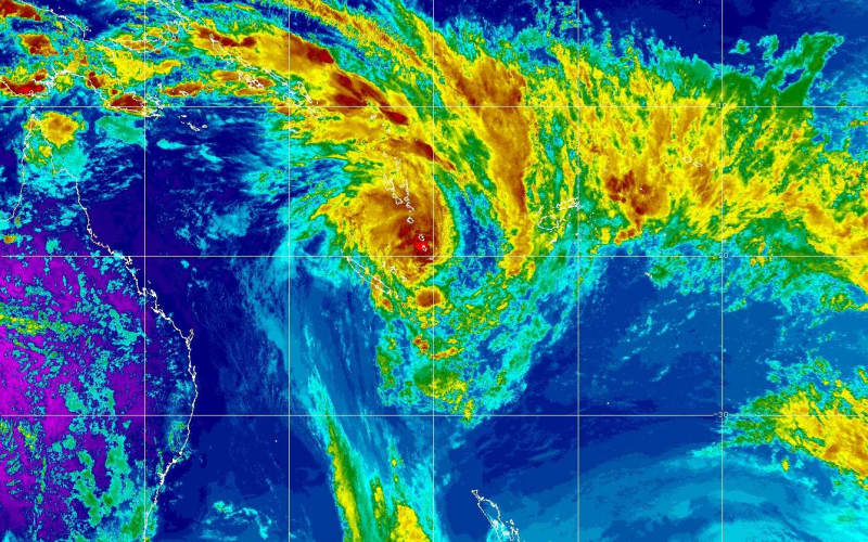 Tropical low between Vanuatu and New Caledonia develops into a cyclone ...