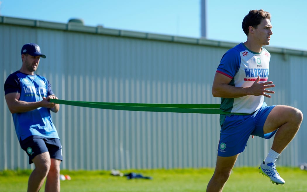 Warriors Luke Metcalf during Warriors Training sessions at Go Media Stadium, Auckland, New Zealand, on Thursday May 14th 2026.

© Mandatory credit: Blake Armstrong / www.photosport.nz