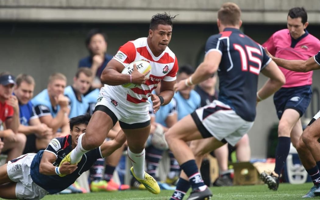 Ataata Moeakiola in action for Japan.