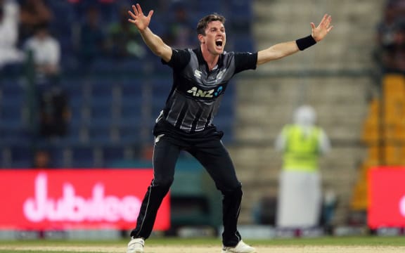 Adam Milne, New Zealand Black Caps v Pakistan, first T20 cricket International, Sheikh Zayed Stadium, Abu Dhabi, United Arab Emirates. 31 October 2018.