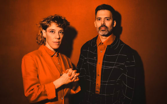 Tune Yards duo Merrill Garbus and Nate Brenner.