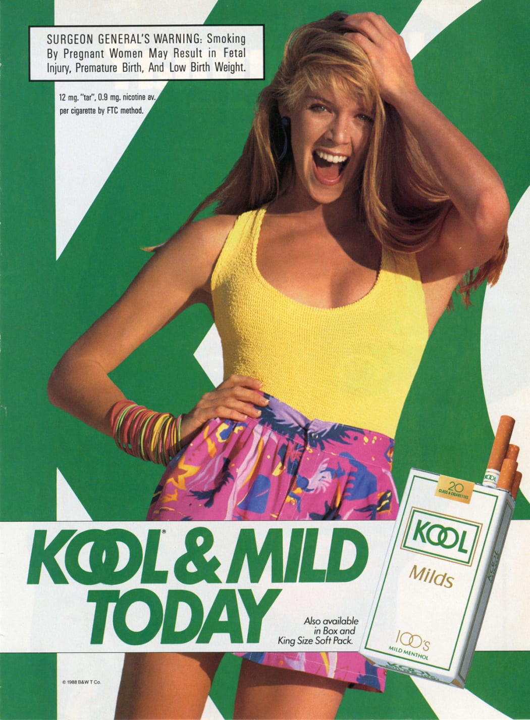Cigarette advertisement, 1988