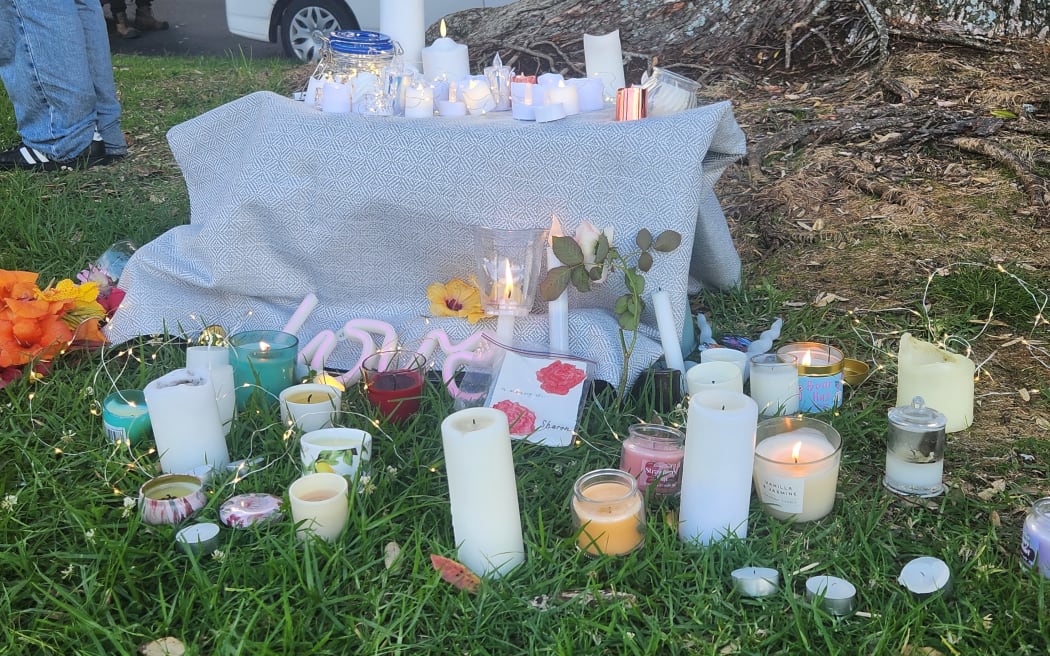 Mourners gather on Auckland domain to remember Sharon Maccanico, one of six missing after a landslip in Mt Maunganui.