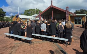 A tangi was held at a marae in Devonport on Thursday morning, before Kane Te Tai's casket left in a military convoy and passed through his childhood neighbourhood of Beachhaven.