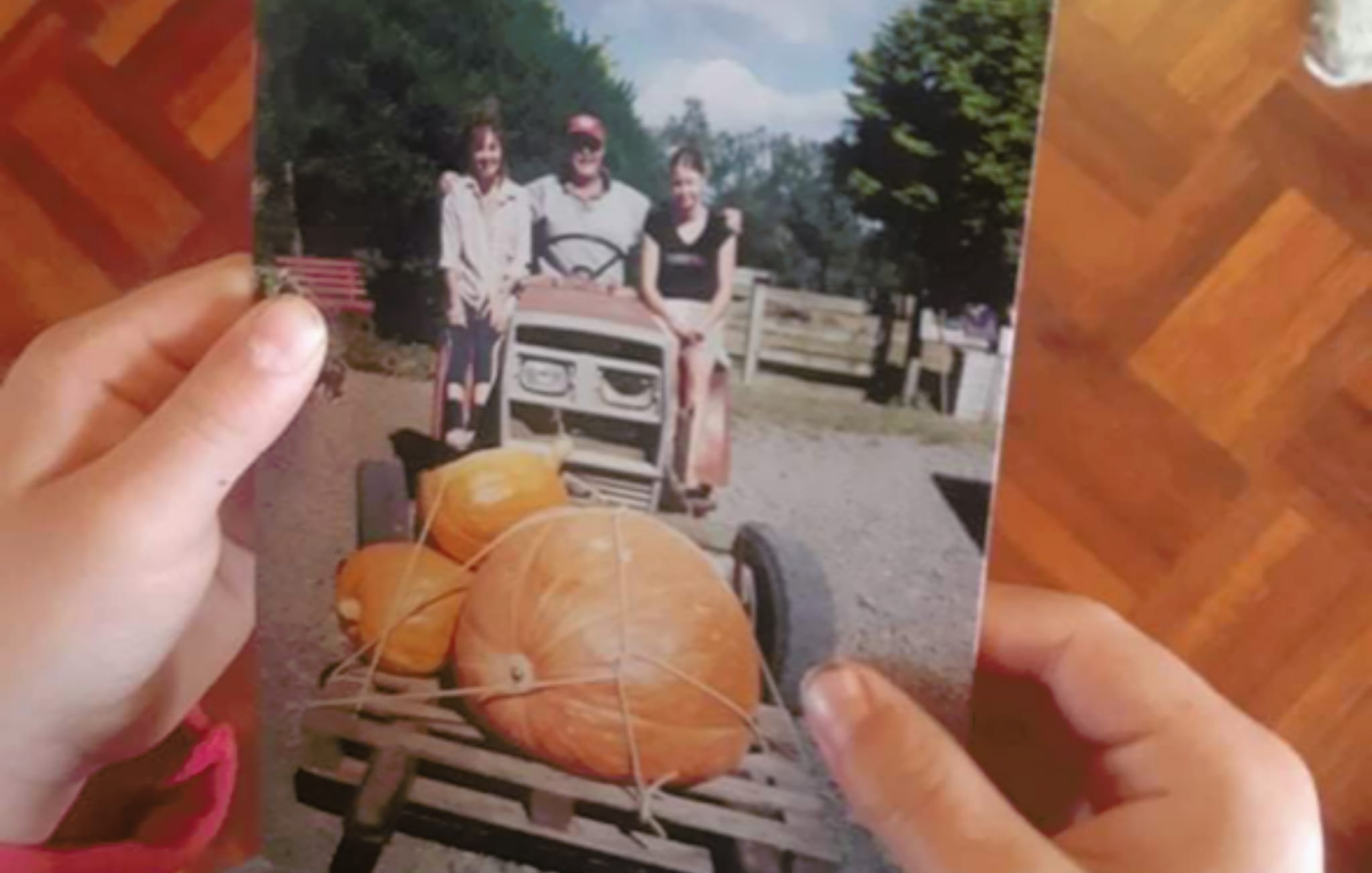 Cliff Jenkins and his giant pumpkin at the Haumoana Giant Pumpkin Competition