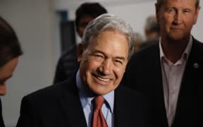 New Zealand First leader Winston Peters at a Papakura public meeting in Auckland on 30 September, 2023.