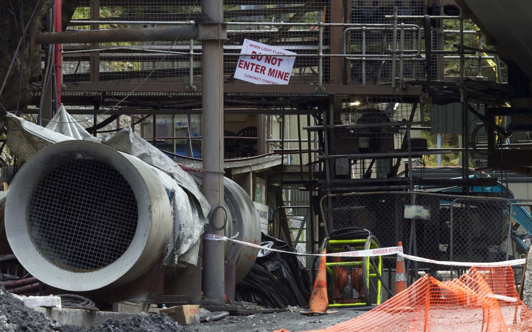 The entrance to the Pike River Coal mine in November 2010.