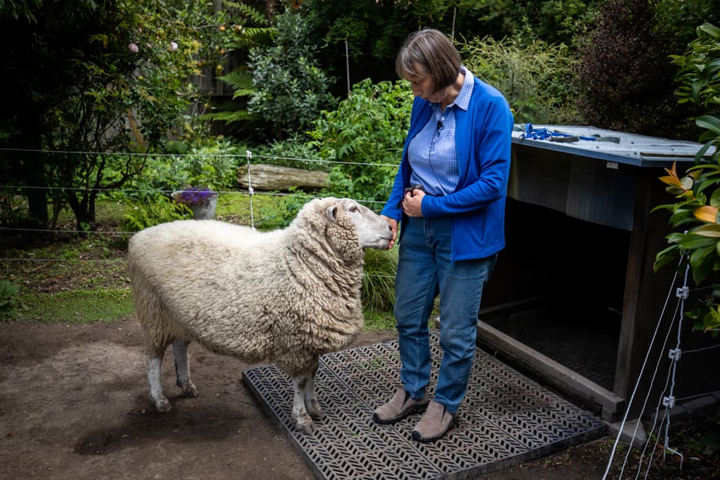 Lucky and his owner Caroline Thomson.