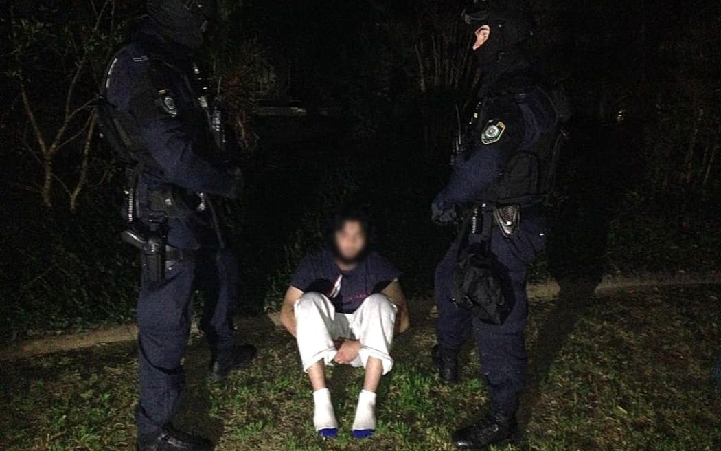 Police arrested this man after a search of Sydney's north-west suburbs last week.