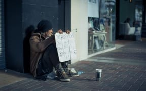 Major Keelan begs on the streets of Napier to feed his addiction.