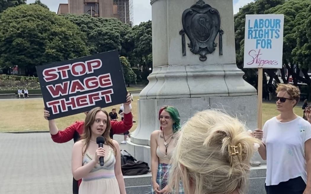 Lacey Day outside Parliament on 3 February 2024.