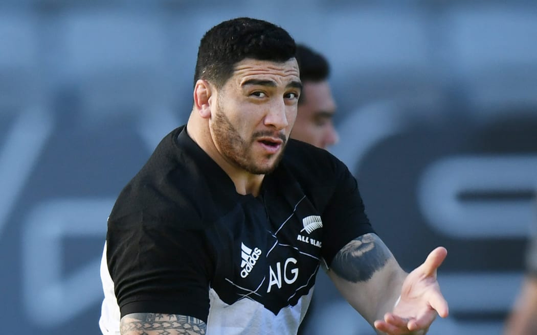 Jeffery Toomaga-Allen training for the All Blacks in 2018