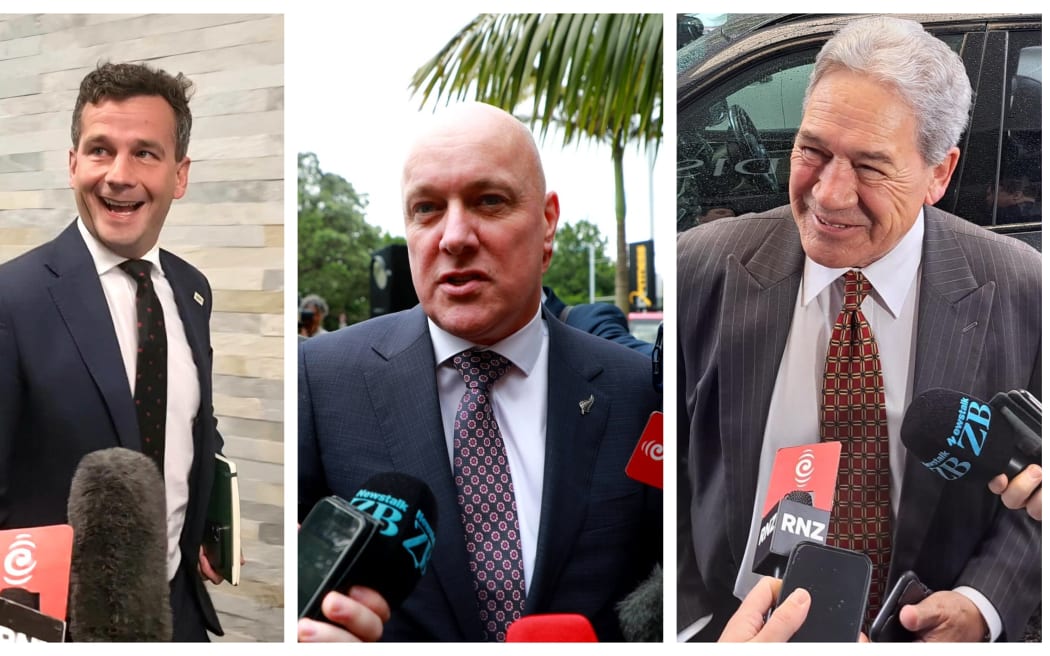 Negotiations to form a government are ongoing between the leaders of National, ACT and NZ First.