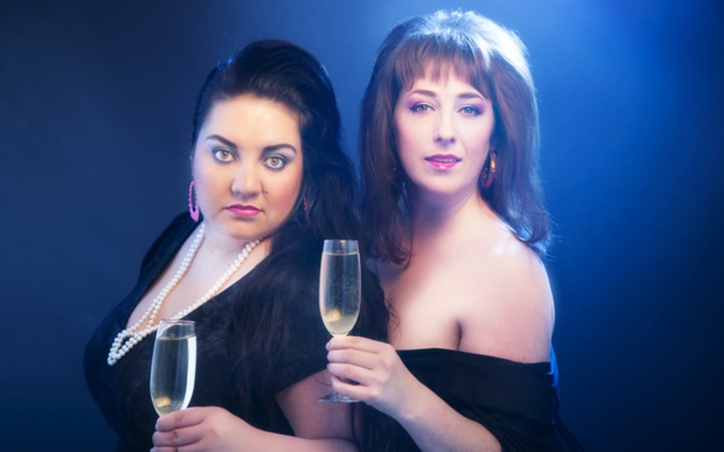 Livi Mitchell (left) is one half of The Fan Brigade with Amanda Kennedy