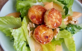 Goat's Cheese Salad with Persimmon