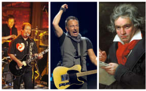 The late Pete Shelley of the Buzzcocks, Brue Springsteen and Beethoven