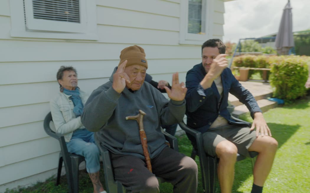 The whānau get into the performance