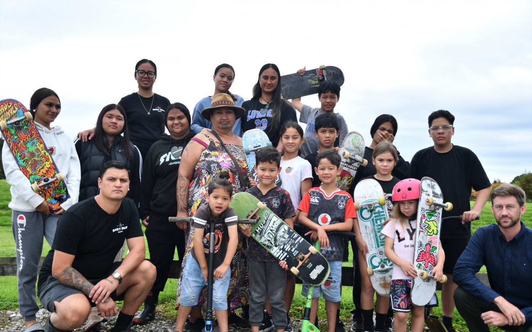 This group of friends and family support a project to see a new skate park built at Kuirau Park.