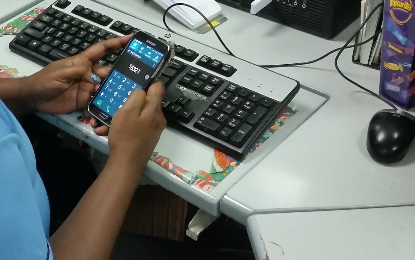 The launch of Papua New Guinea's Phones Against Corruption initiative 2016.