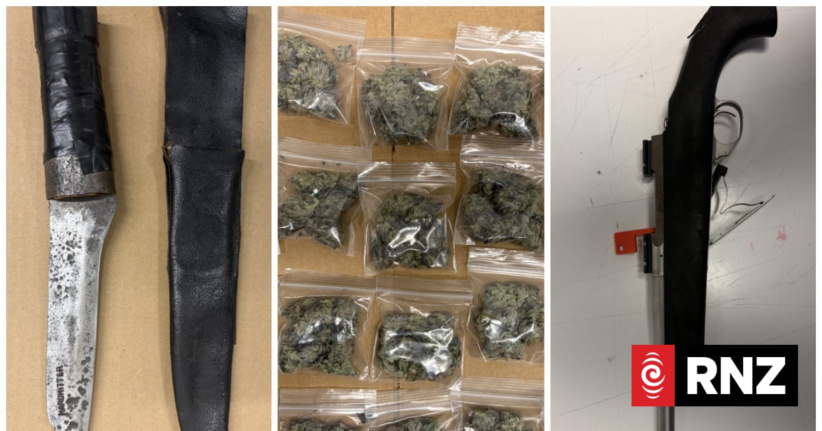 Cash, drugs, rifle and Taser seized in Taranaki raids, six arrested