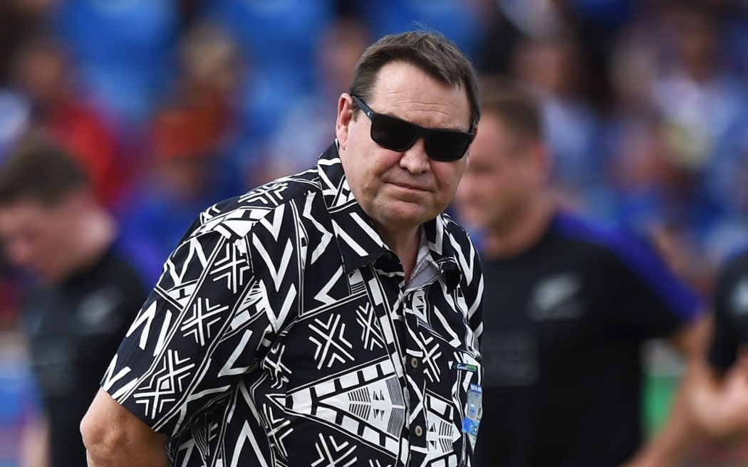 Steve Hansen on duty at Apia Park