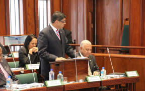 Finance Minister, Aiyaz Sayed-Khaiyum, announces Fiji's 2014-15 budget