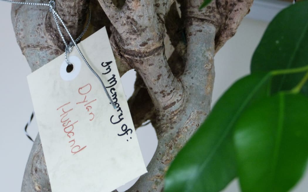 To recognise International Overdose Awareness Day, Mr Greenwood and dozens of others hung tags with the names of loved ones who have died from overdoses on a memorial tree at the Wellington needle exchange.