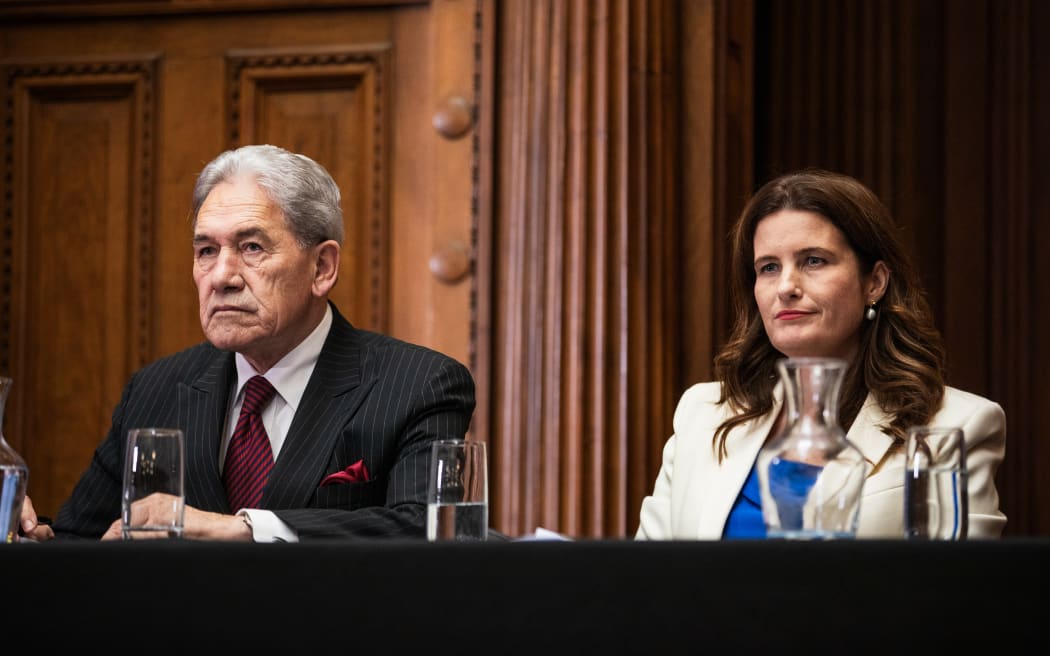 Winston Peters and Nicola Willis