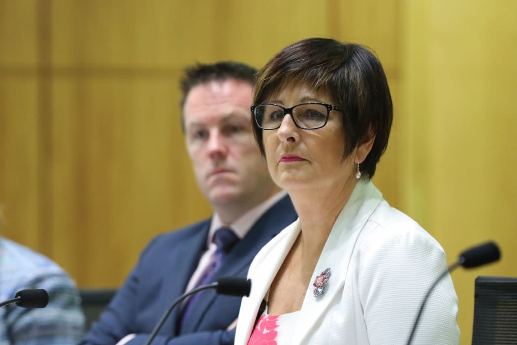 National MP Maureen Pugh with Simon O'Connor in Select Committee