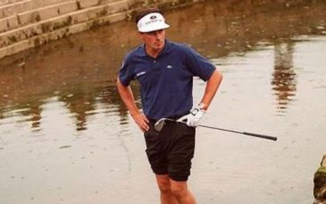 Jean Van de Velde finds the water The Open in 1999.