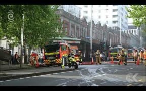 Large fire in Akld CBD building forces evacuations, snarls traffic