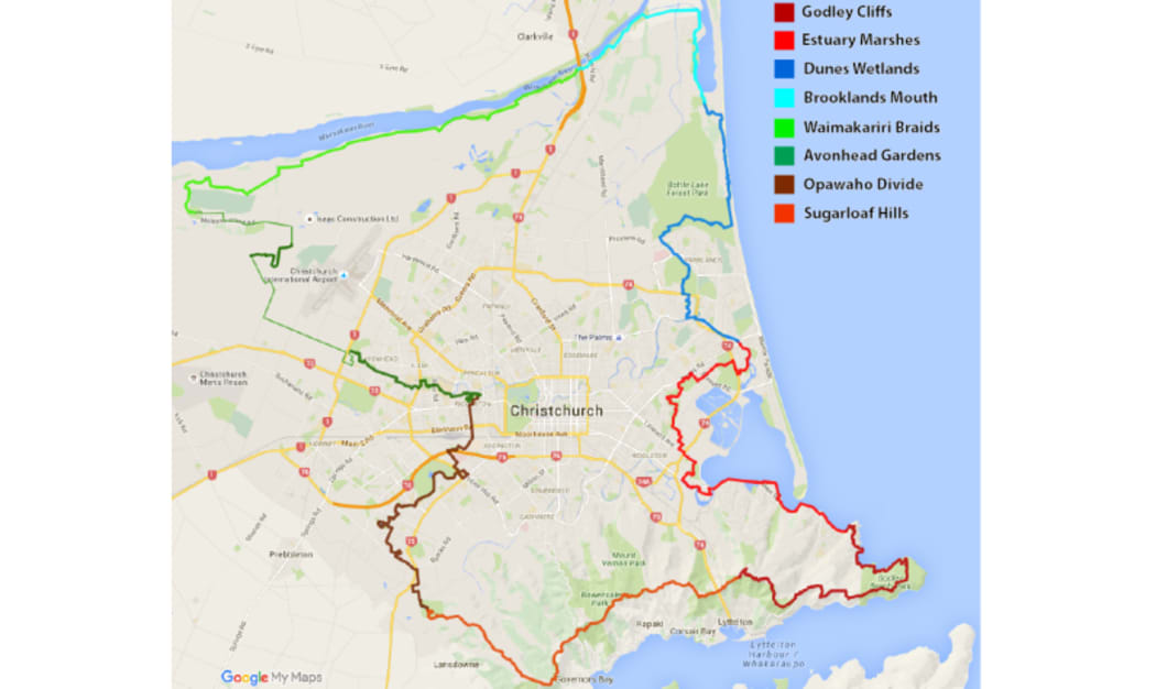 Christchurch 360 trail Map