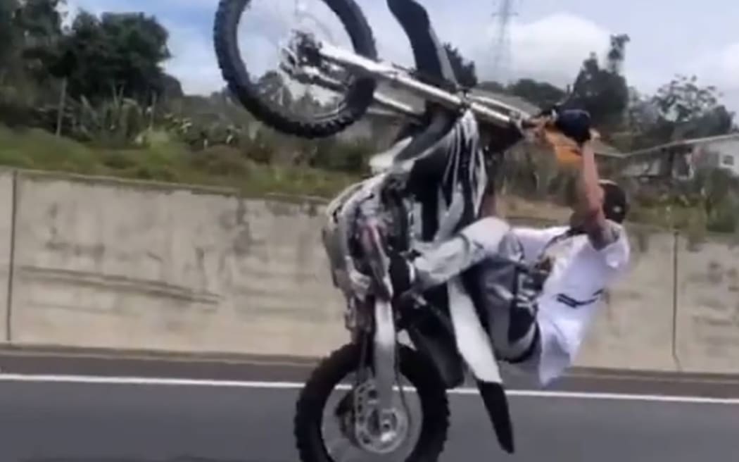 More footage has emerged of the dirt bike riders who rode through parts of Auckland over the weekend. Photo / File