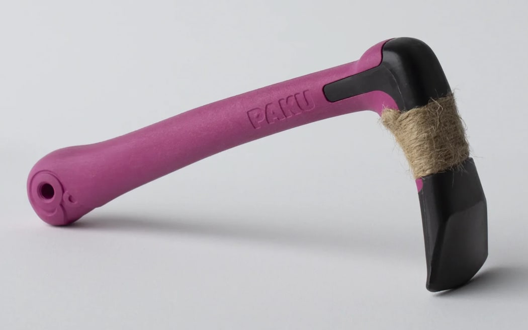 A functional toy toki (Māori chisel) made by Paku NZ