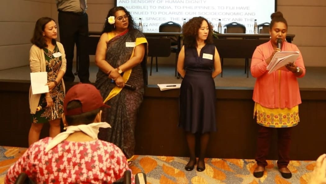 Human rights defenders at the #Beijing25 CSO Forum.