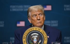US President Donald Trump attends the inaugural Pennsylvania Energy and Innovation Summit on the campus of Carnegie Mellon University in Pittsburgh, Pennsylvania, on July 15, 2025. (Photo by ANDREW CABALLERO-REYNOLDS / AFP)