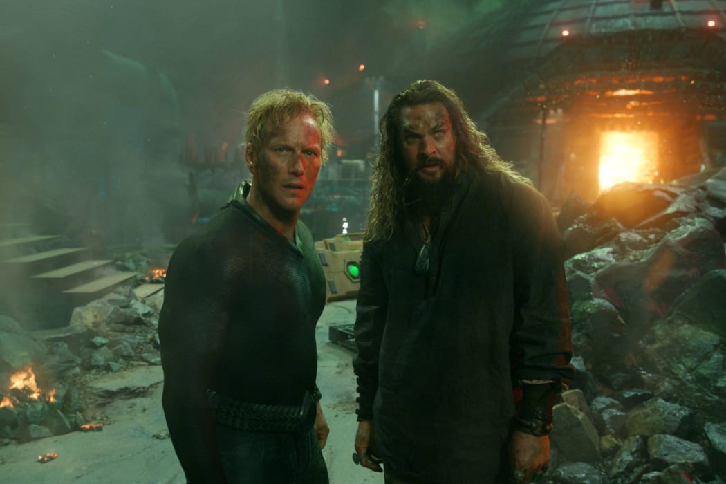 Still image from the 2023 superhero film Aquaman and the Lost kingdom featuring Jason Momoa