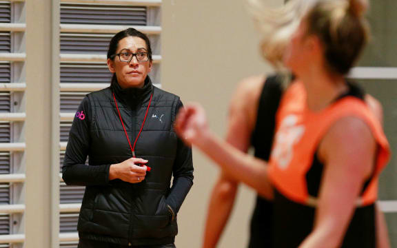 Silver Ferns coach Noeline Taurua at Silver Ferns training