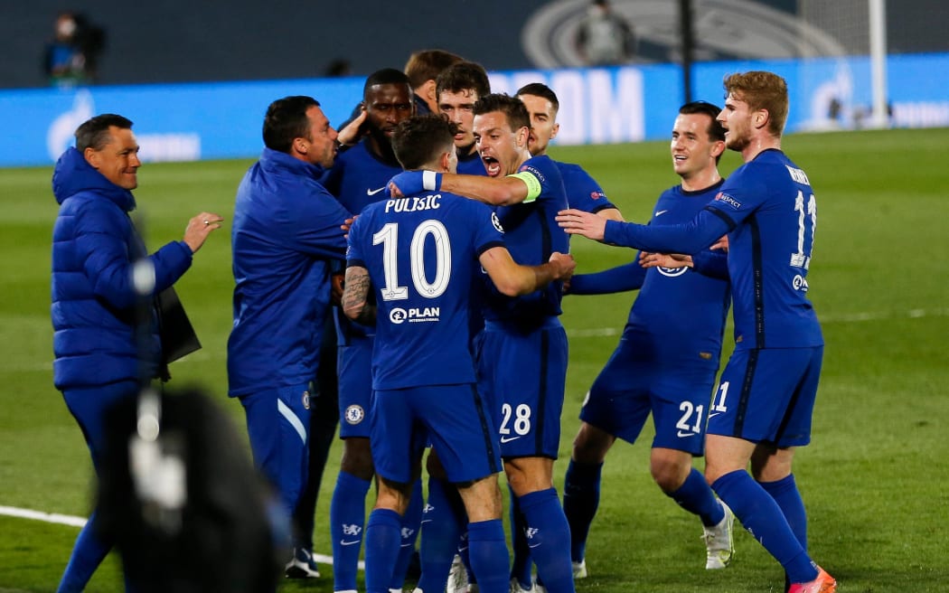Chelsea players celebrate